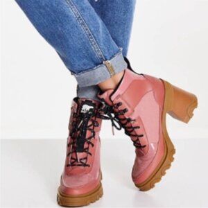 Sorel Women's Brex Heel Lace Lux Sandy Clay Gum Sole Boot